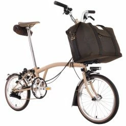 Brompton Barbour Bike Mit Teleskop-Sattelstütze Inkl. Barbour Holdall Olive Und Zip Pouch Tartan